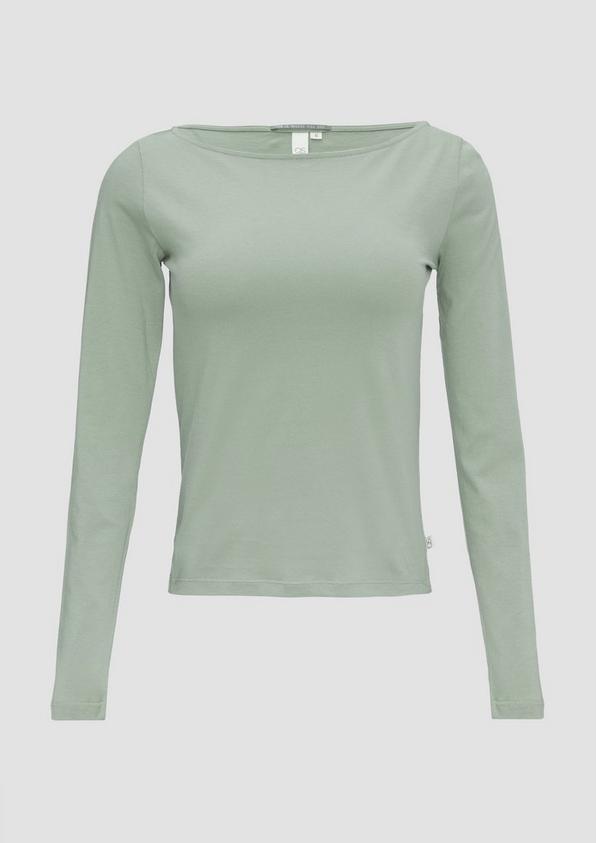 S.Oliver Baumwollshirt Mit U-Boot-Ausschnitt