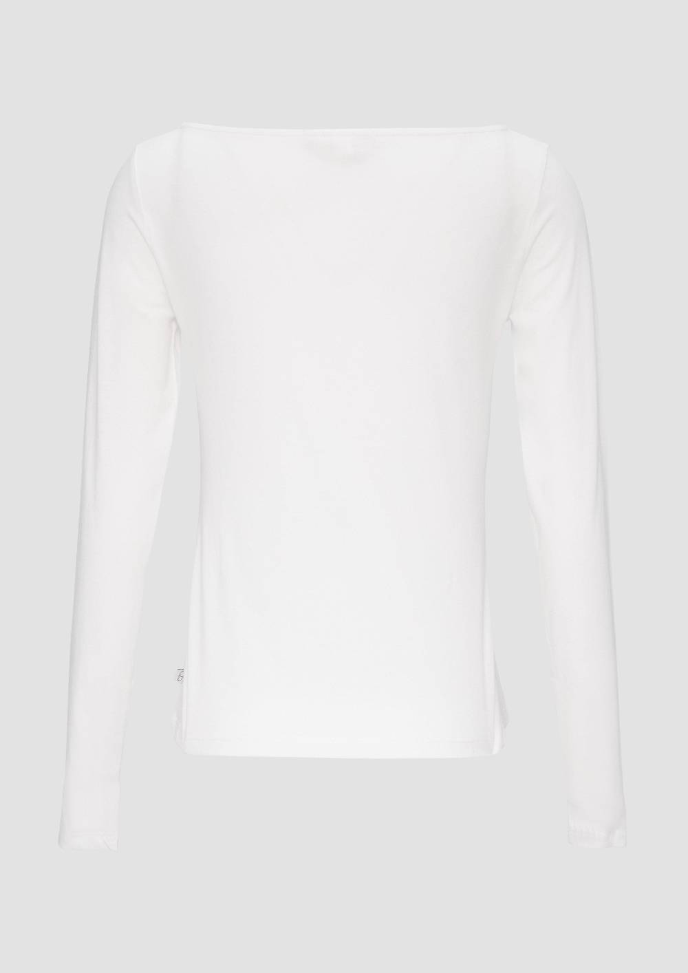 S.Oliver Baumwollshirt Mit U-Boot-Ausschnitt