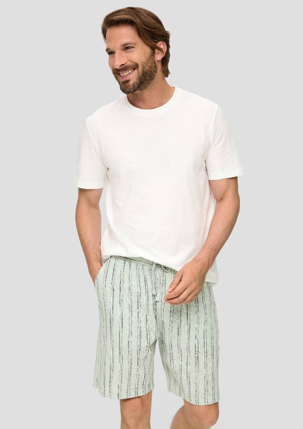 S.Oliver Bermuda Aus Leinenmix Mit Tunnelzug