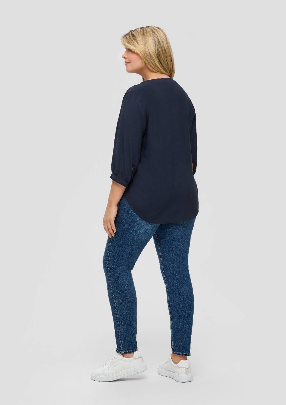 S.Oliver Bluse Aus Viskose Mit 3/4-Ärmeln