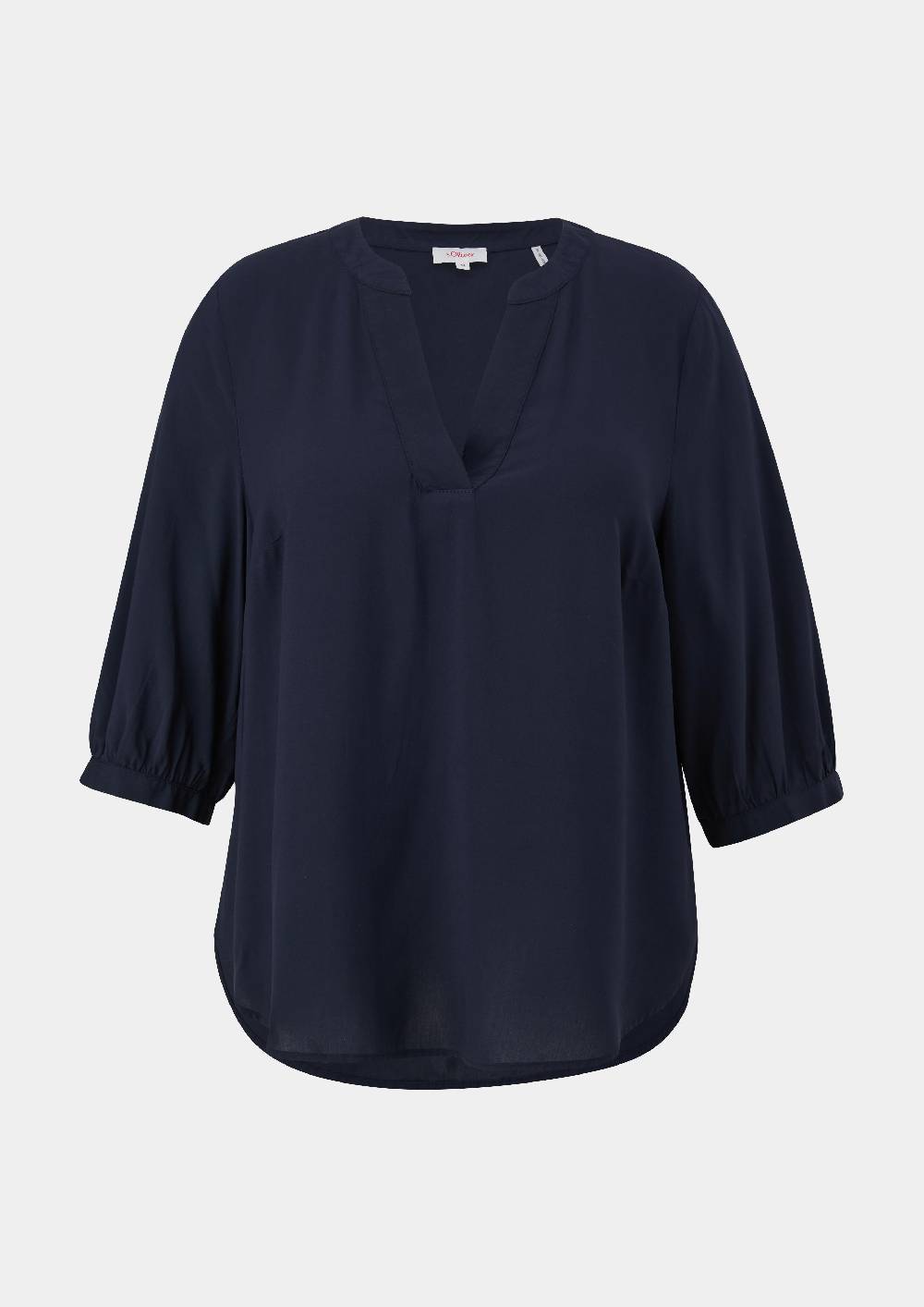 S.Oliver Bluse Aus Viskose Mit 3/4-Ärmeln