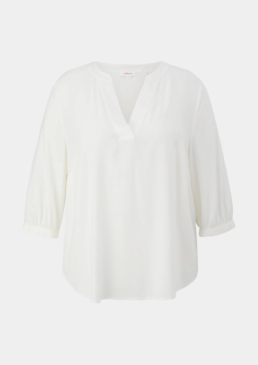 S.Oliver Bluse Aus Viskose Mit 3/4-Ärmeln