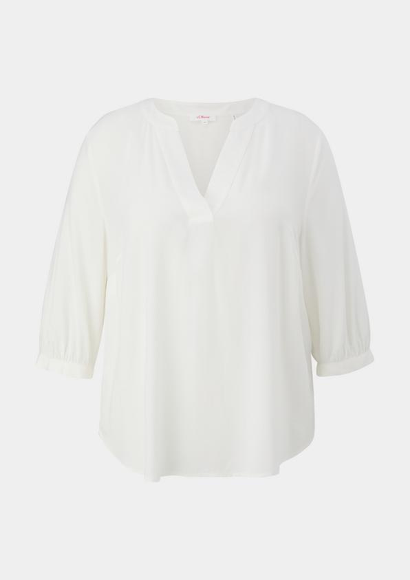 s.Oliver Bluse aus Viskose mit 3/4-Ärmeln