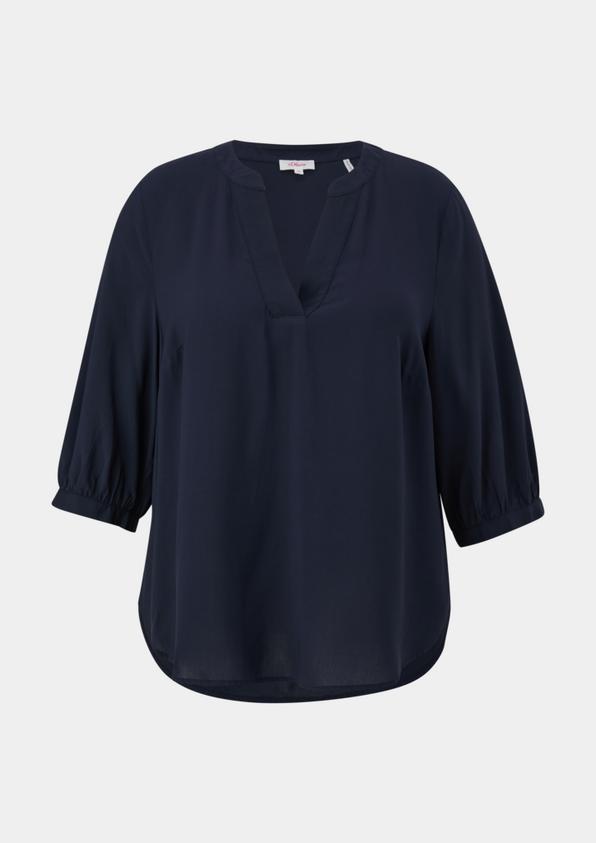 s.Oliver Bluse aus Viskose mit 3/4-Ärmeln