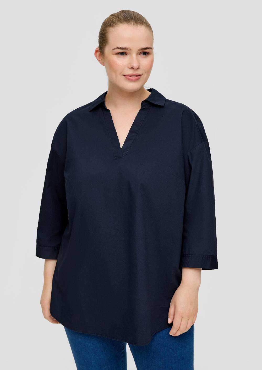 S.Oliver Bluse Mit Aufknöpfbarem Saum