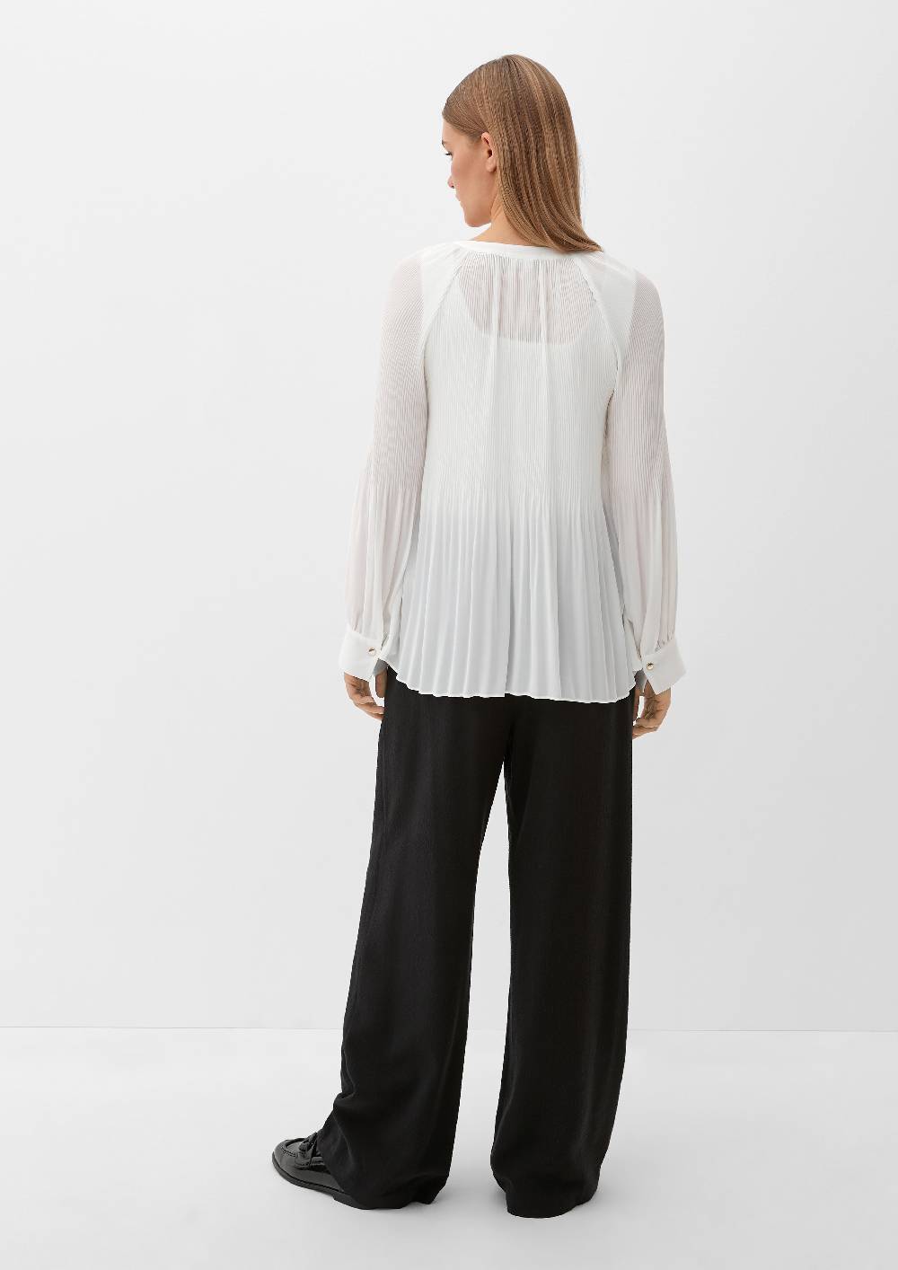 S.Oliver Bluse Mit Plissée-Struktur