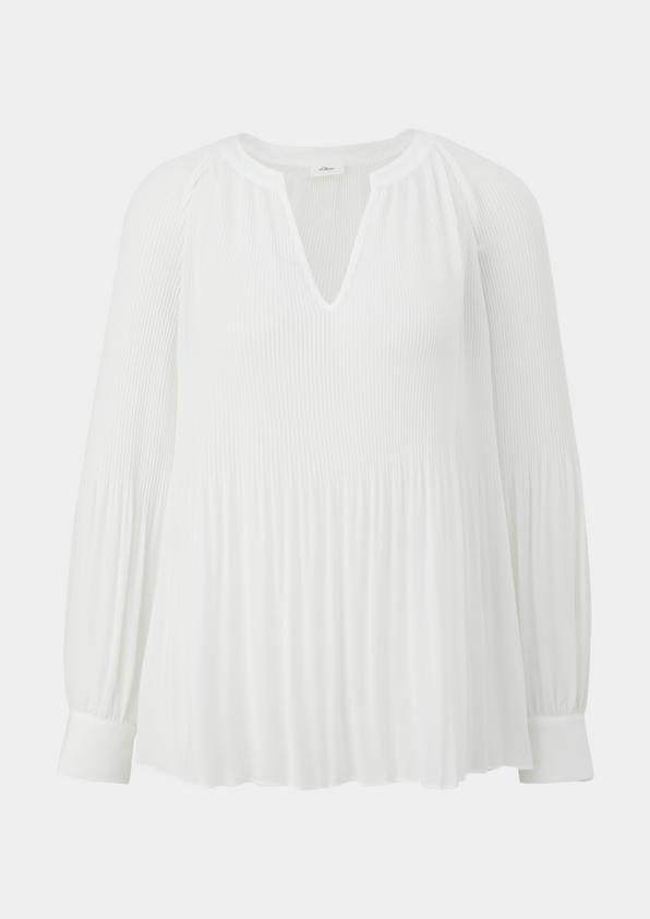 s.Oliver Bluse mit Plissée-Struktur