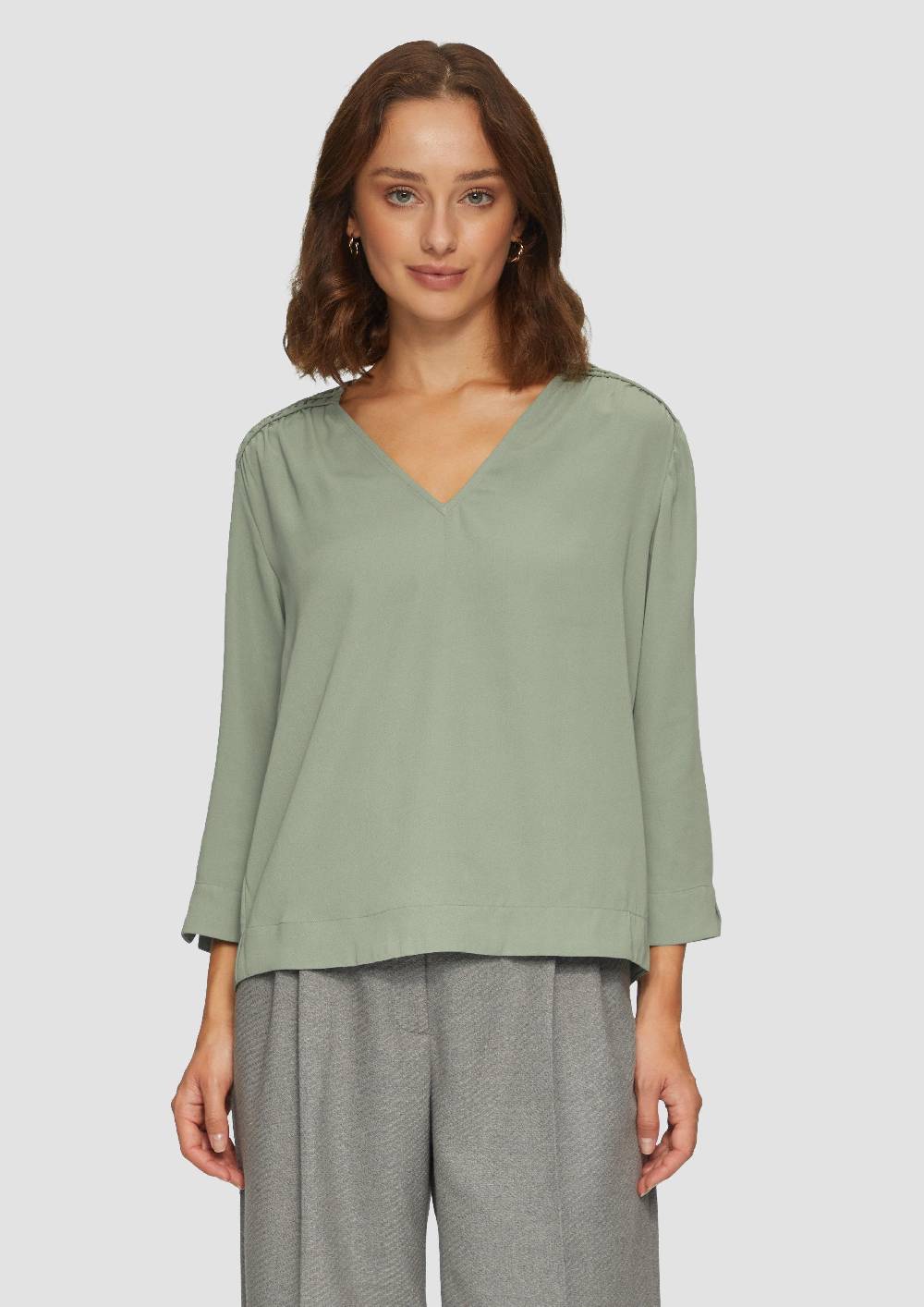 S.Oliver Bluse Mit Smok-Detail