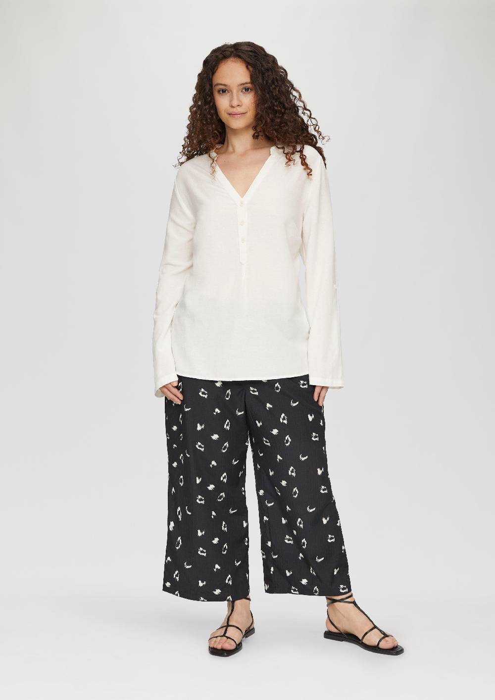 S.Oliver Bluse Mit Stehkragen Und Knopfleiste