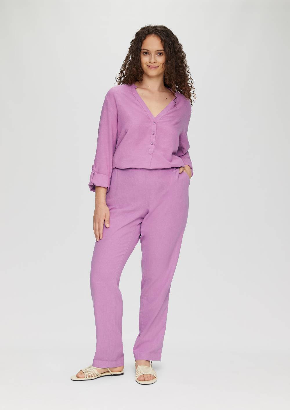 S.Oliver Bluse Mit Stehkragen Und Knopfleiste