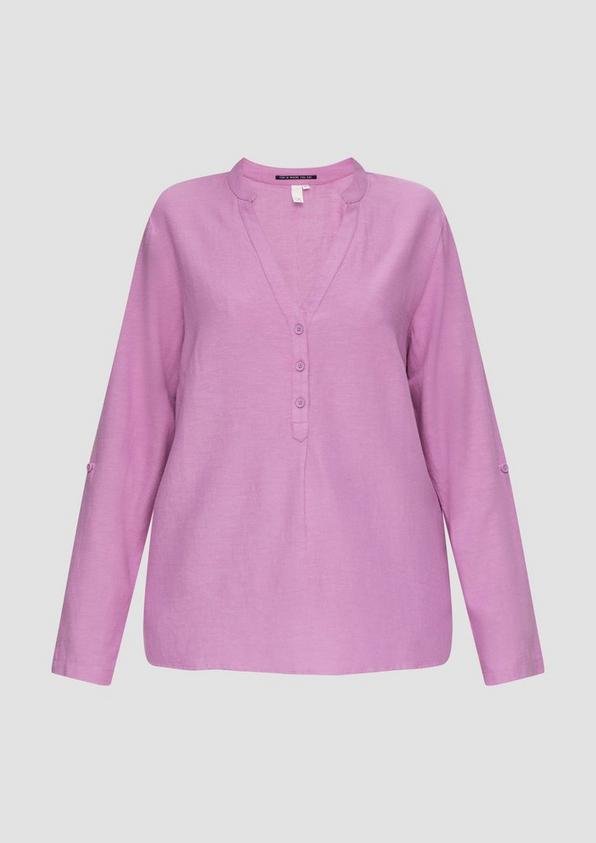 s.Oliver Bluse mit Stehkragen und Knopfleiste