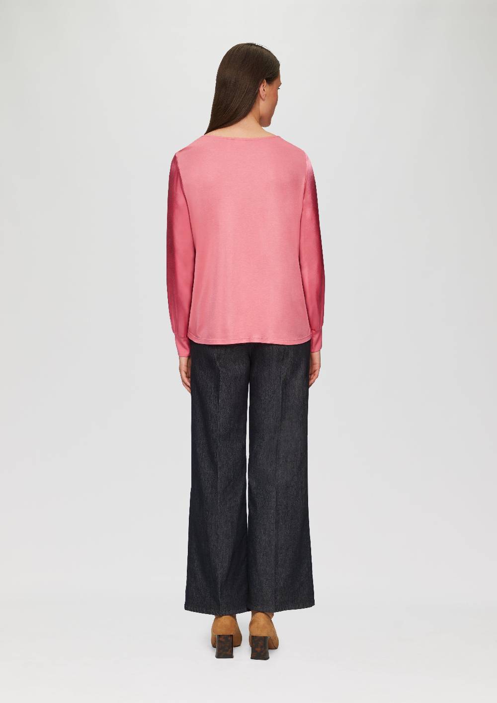 S.Oliver Blusenshirt Im Fabricmix Mit Raff-Details