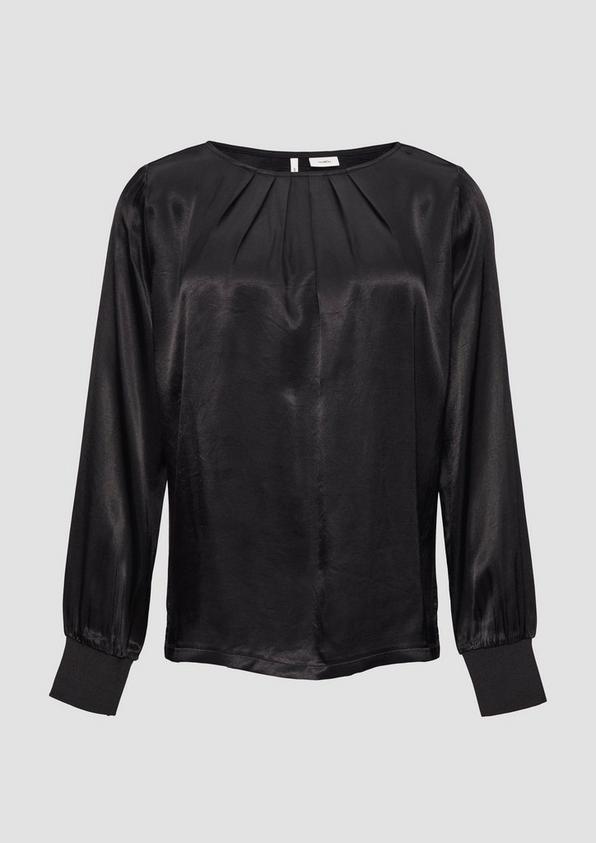 s.Oliver Blusenshirt im Fabricmix mit Raff-Details