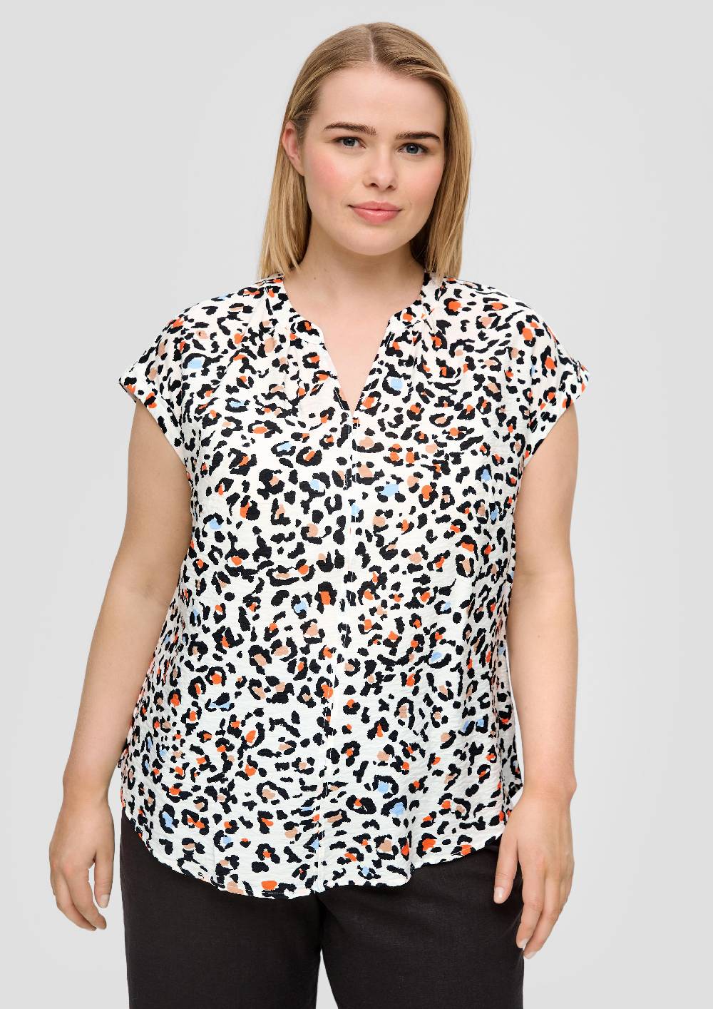 S.Oliver Blusenshirt Mit Tunika-Ausschnitt