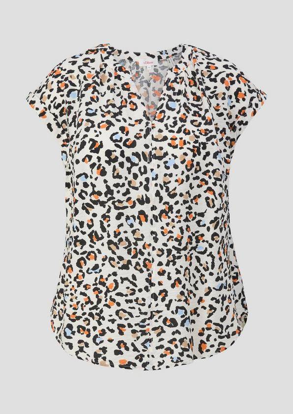 s.Oliver Blusenshirt mit Tunika-Ausschnitt