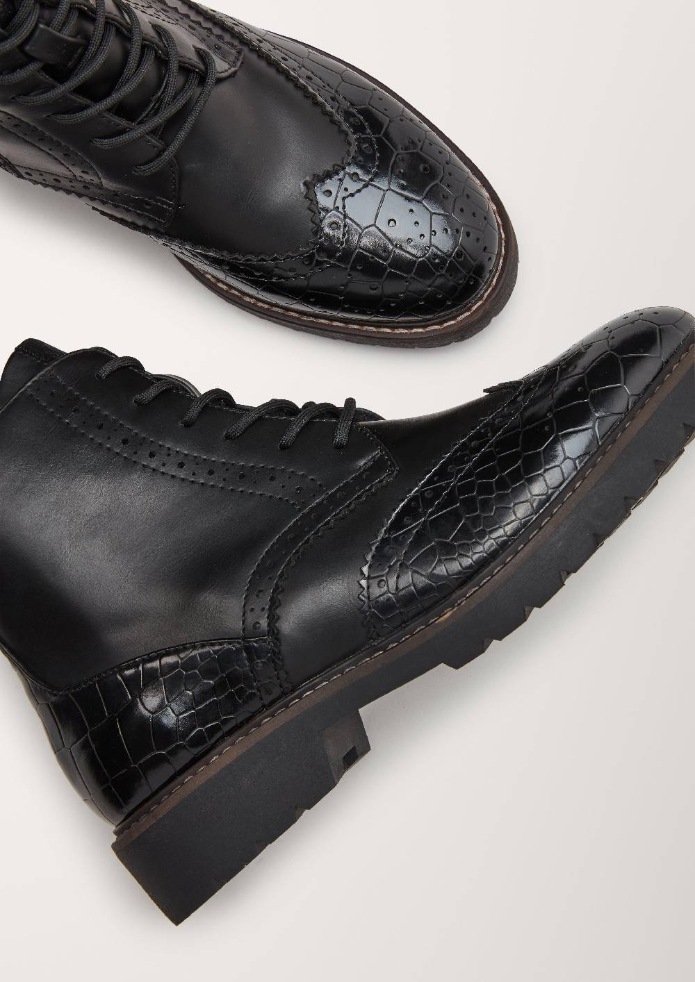 S.Oliver Brouge-Boots In Leder-Optik