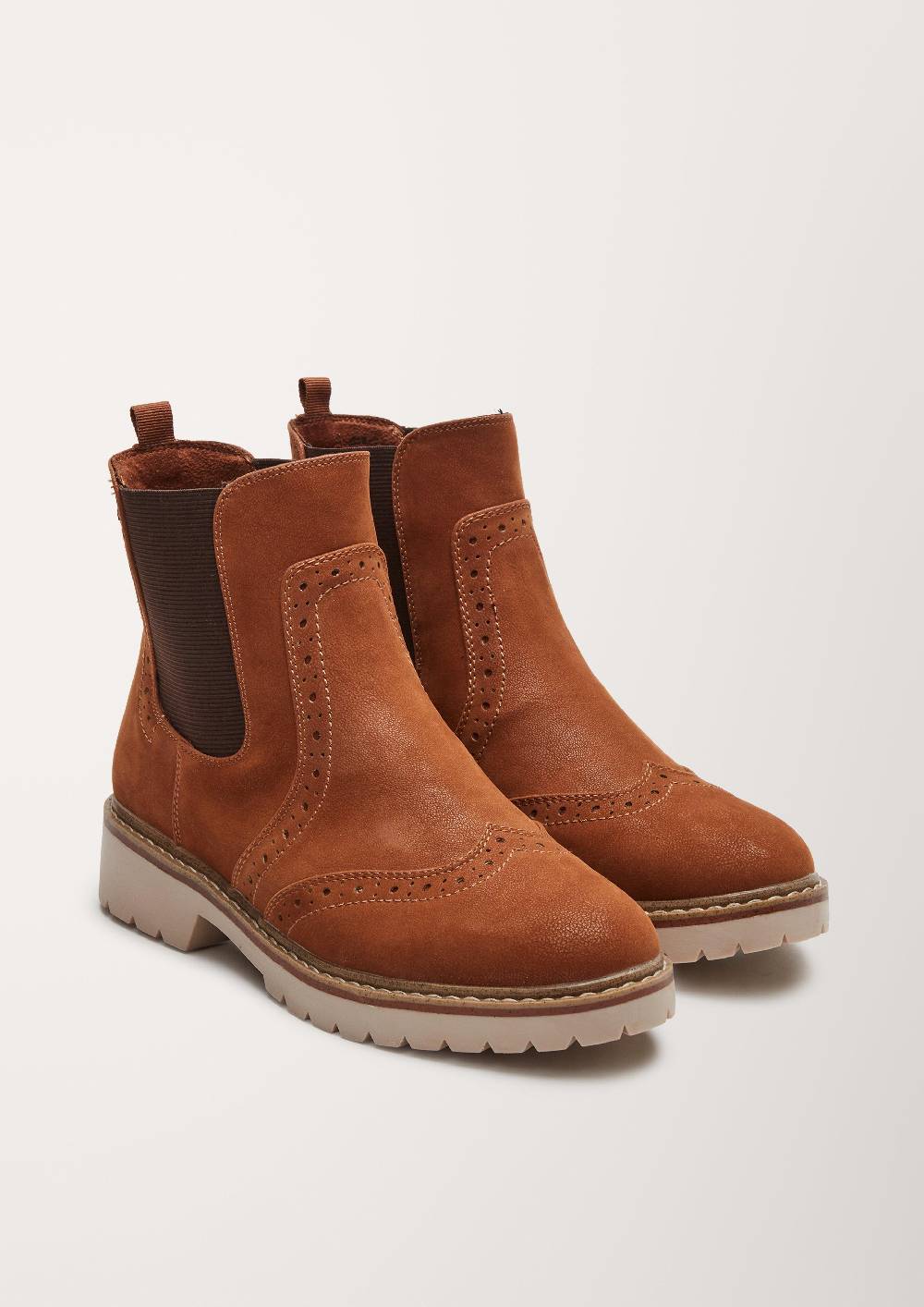 S.Oliver Brouge-Boots In Leder-Optik