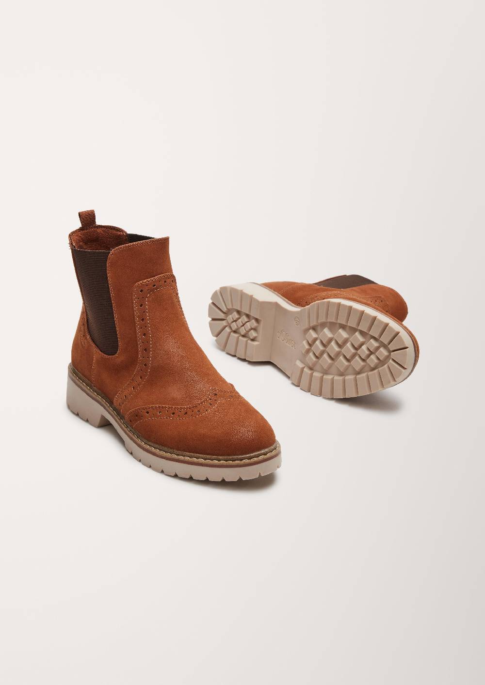 S.Oliver Brouge-Boots In Leder-Optik