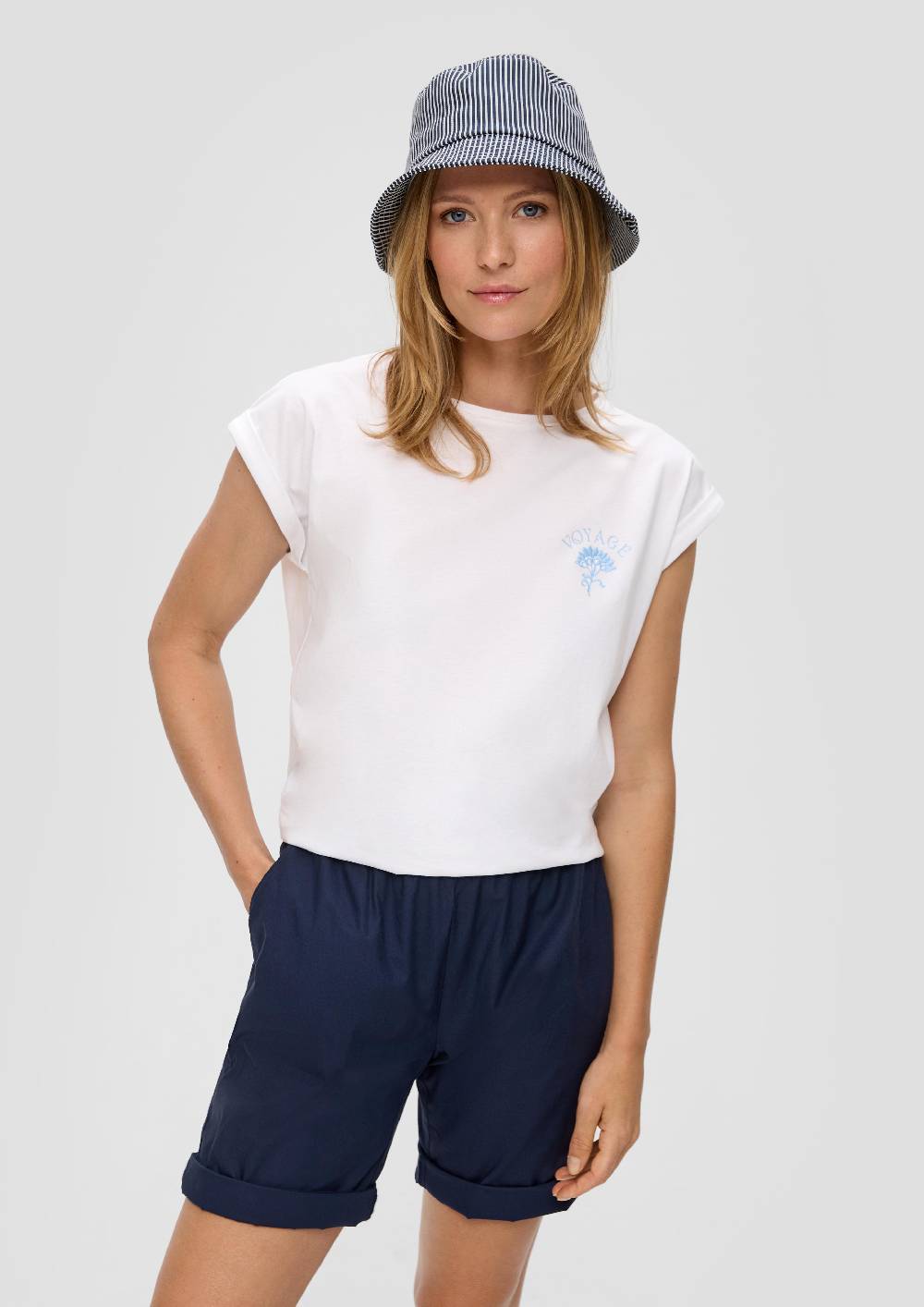 S.Oliver Bucket Hat Aus Baumwolle Mit Streifen