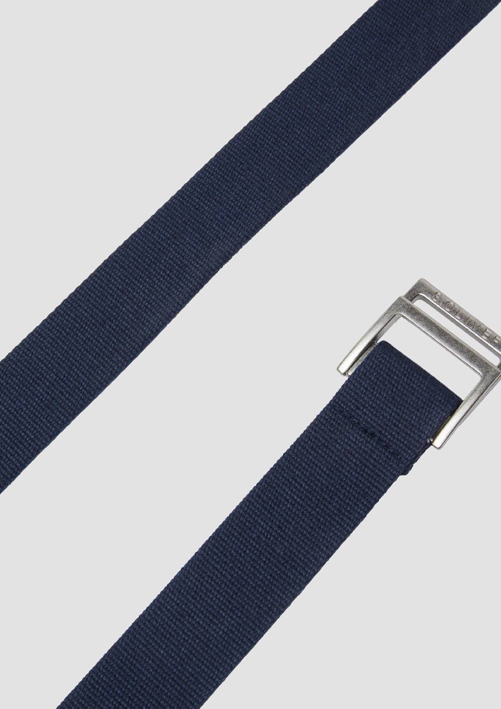 S.Oliver Canvas-Gürtel Mit Lederdetails