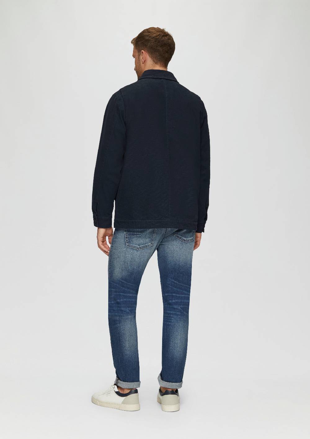 S.Oliver Canvas-Jacke Mit Cordkragen