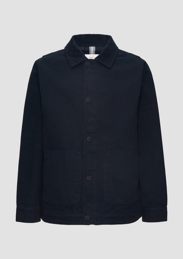 s.Oliver Canvas-Jacke mit Cordkragen