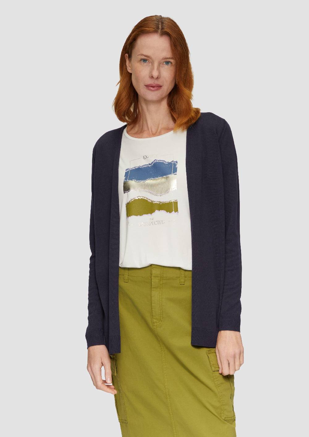 S.Oliver Cardigan Aus Viskose-Baumwollmix