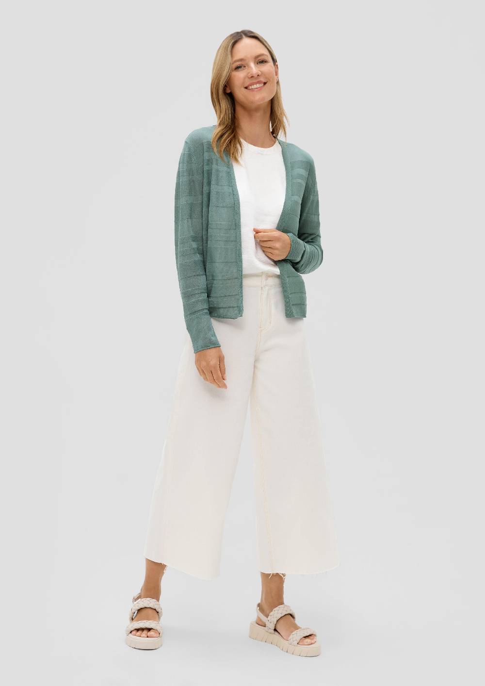 S.Oliver Cardigan Mit Musterstruktur