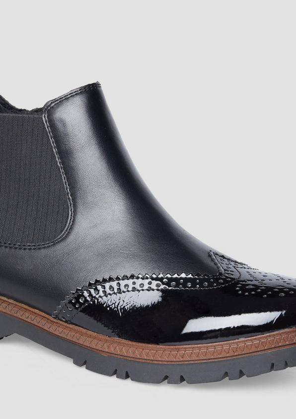 s.Oliver Chelsea Boots in Leder-Optik