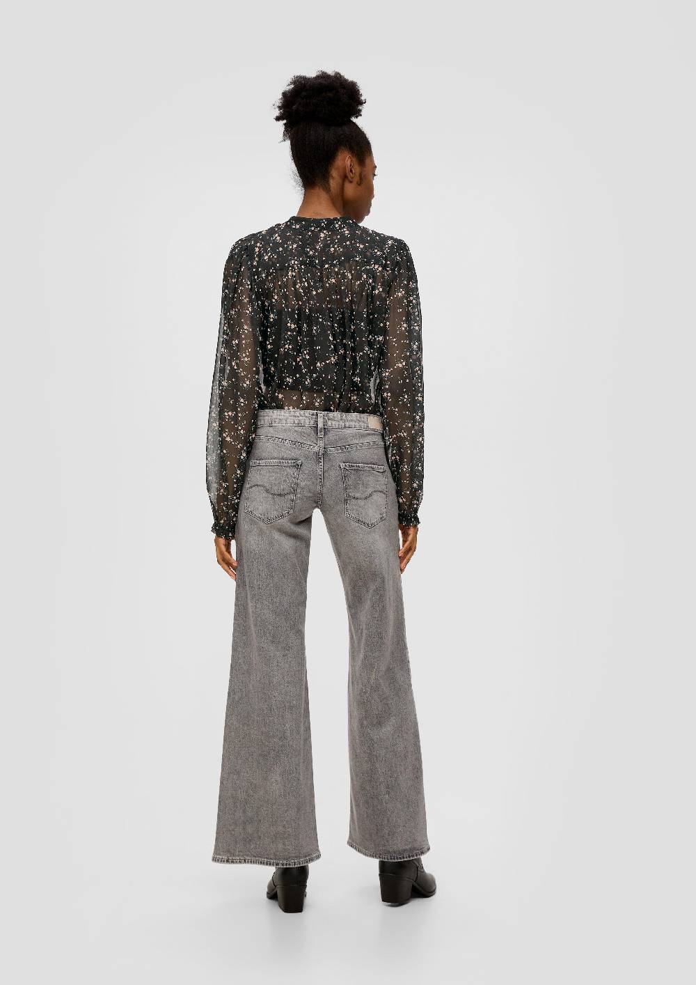 S.Oliver Chiffon-Bluse Mit Knöpfen