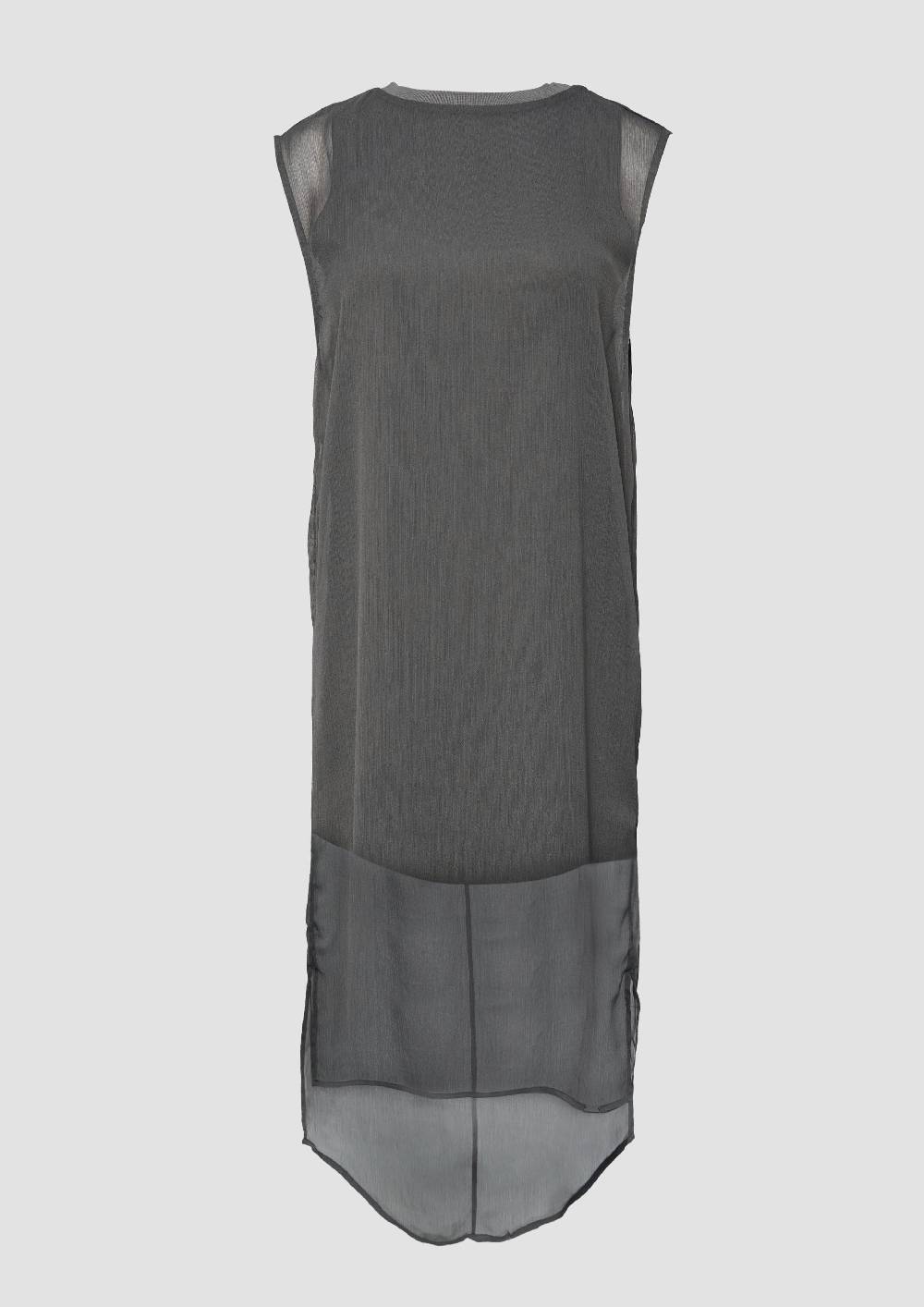 S.Oliver Chiffonkleid Mit Rundhalsausschnitt