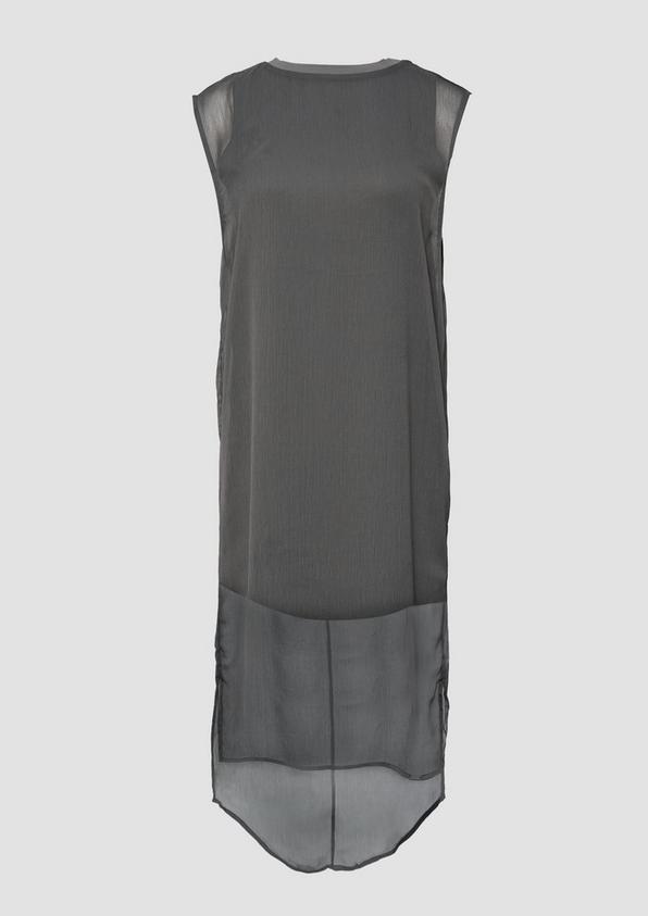 S.Oliver Chiffonkleid Mit Rundhalsausschnitt