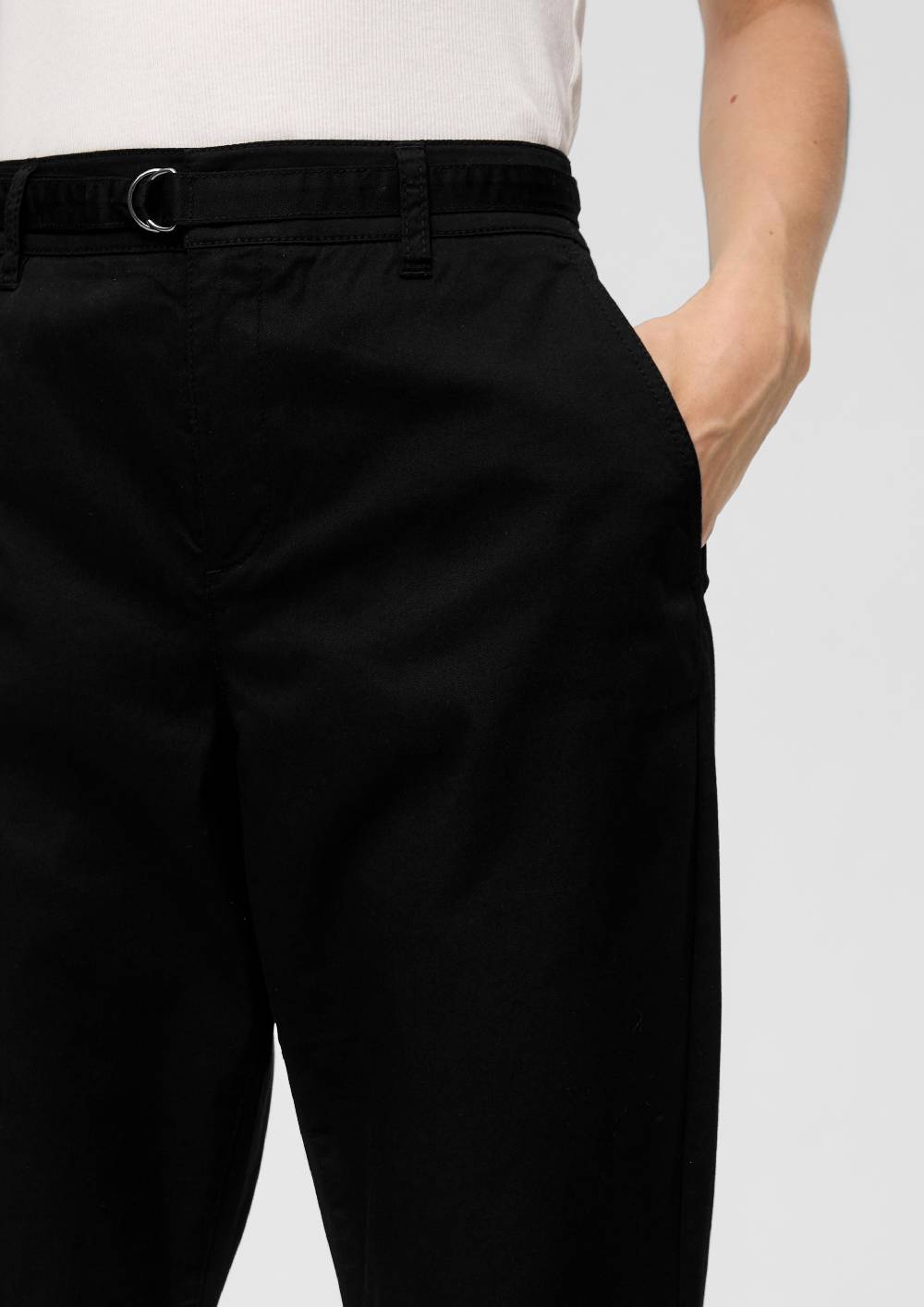 S.Oliver Chino Mit Gürtel Aus Baumwollstretch