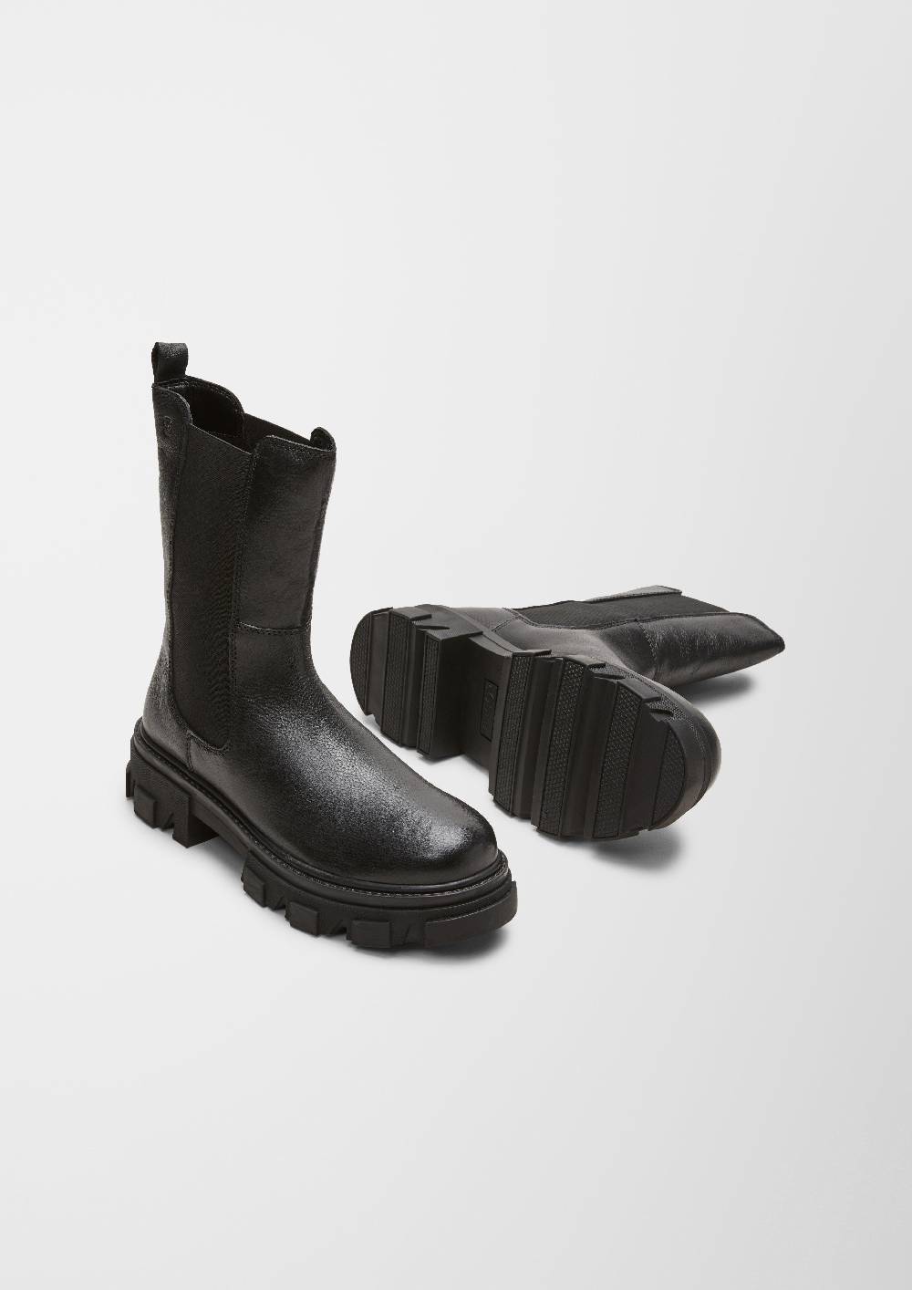 S.Oliver Chunky Boots Aus Glattleder