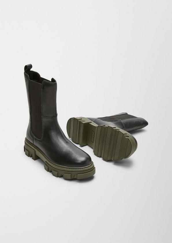s.Oliver Chunky Boots aus Glattleder
