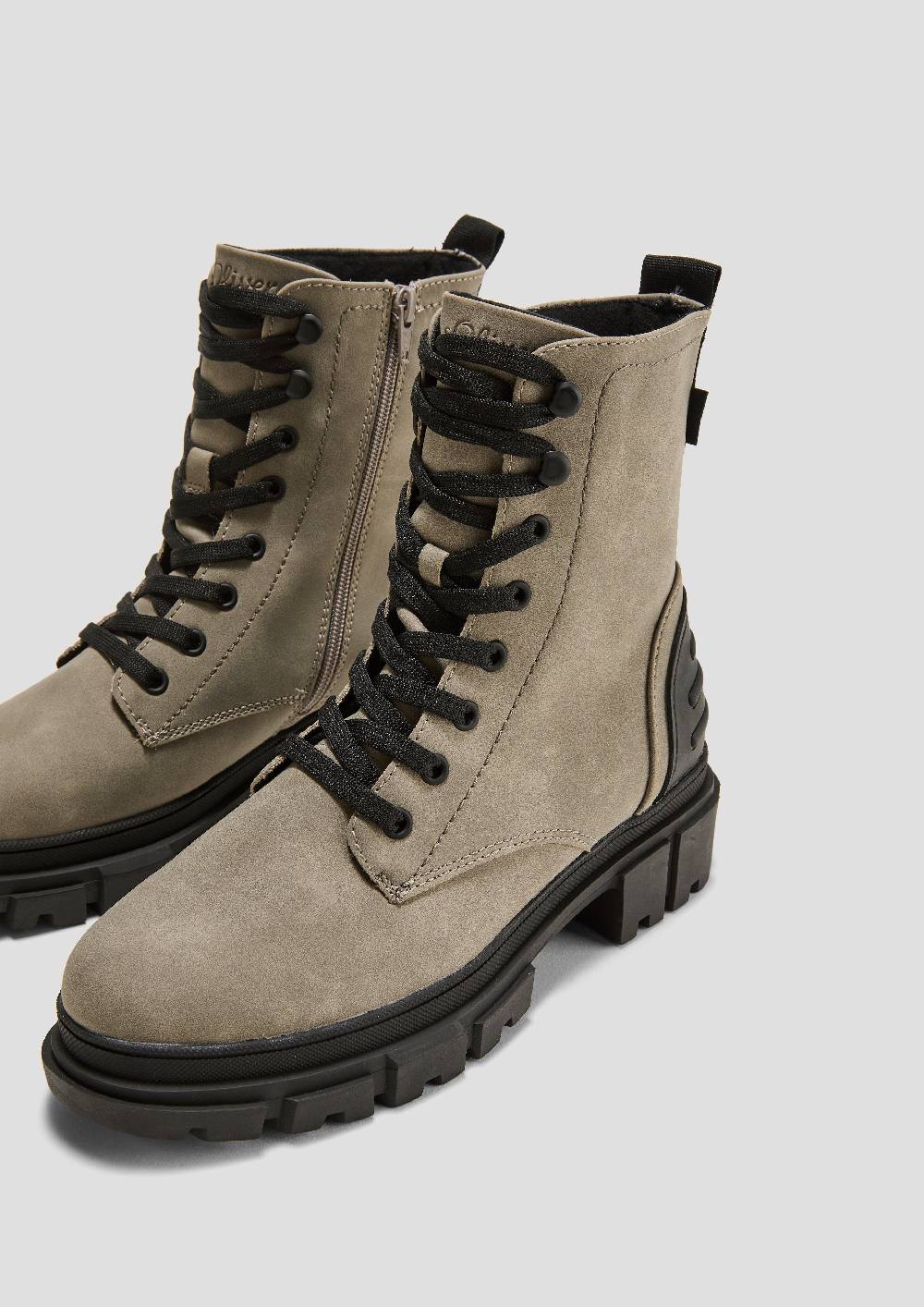 S.Oliver Chunky Boots In Leder-Optik