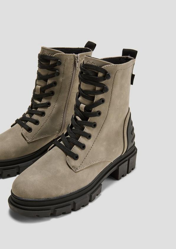 s.Oliver Chunky Boots in Leder-Optik