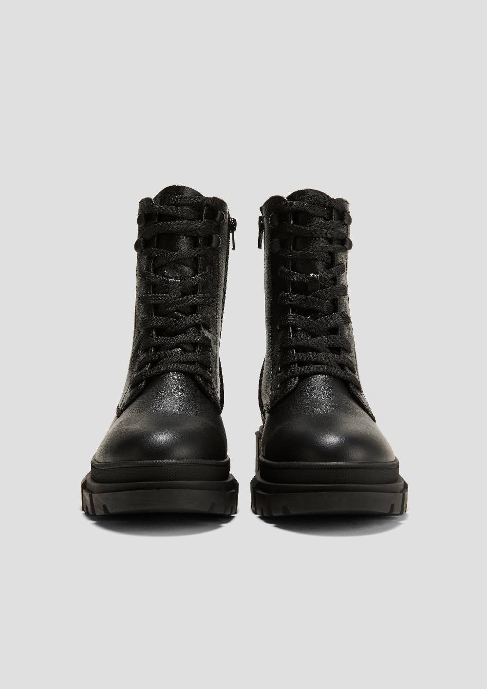 S.Oliver Chunky Boots In Leder-Optik