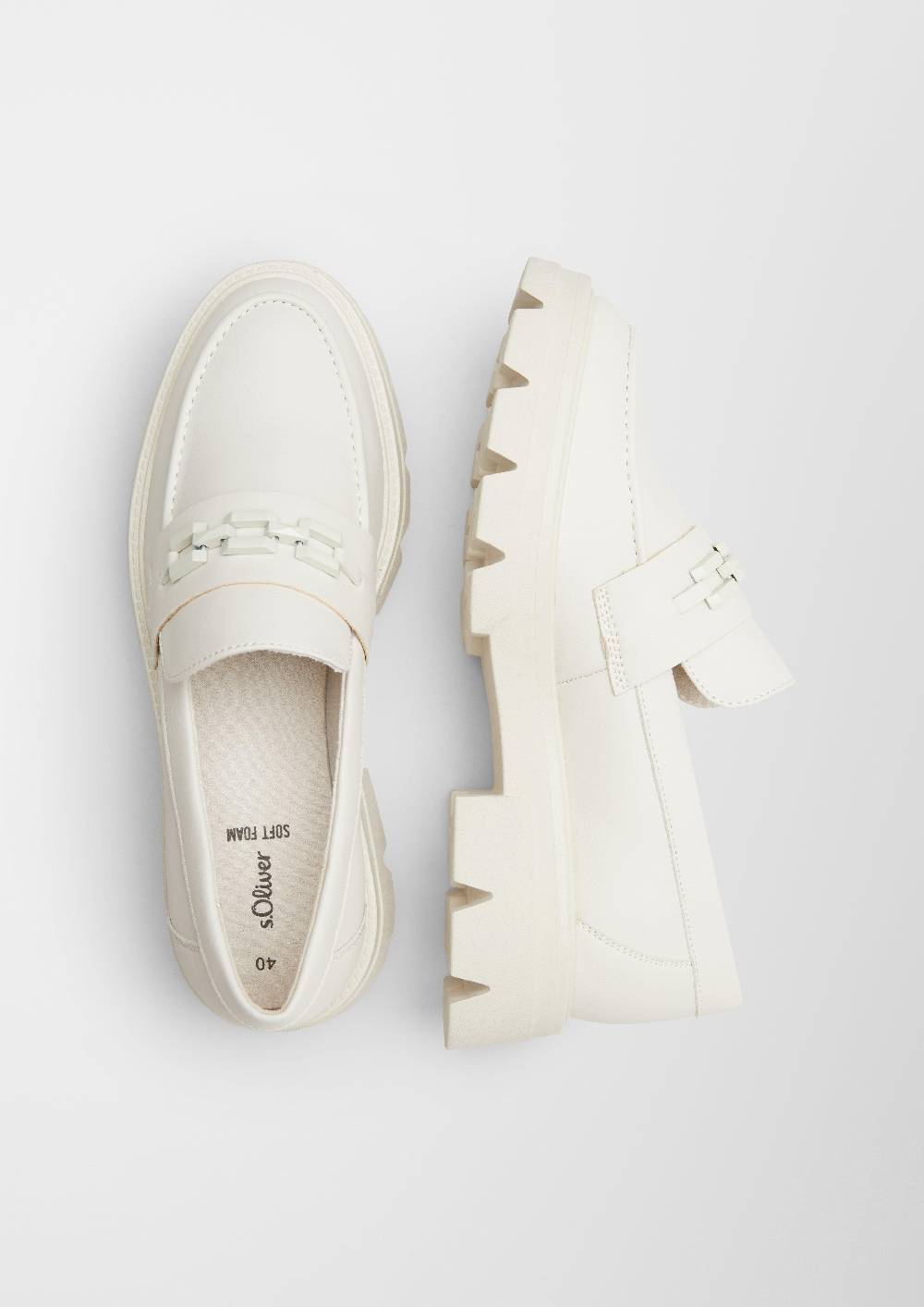 S.Oliver Chunky Slipper Mit Schmuck-Detail