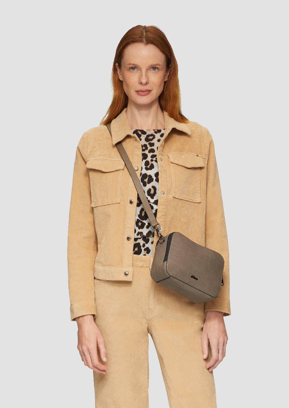 S.Oliver City-Bag In Krokodilleder-Optik