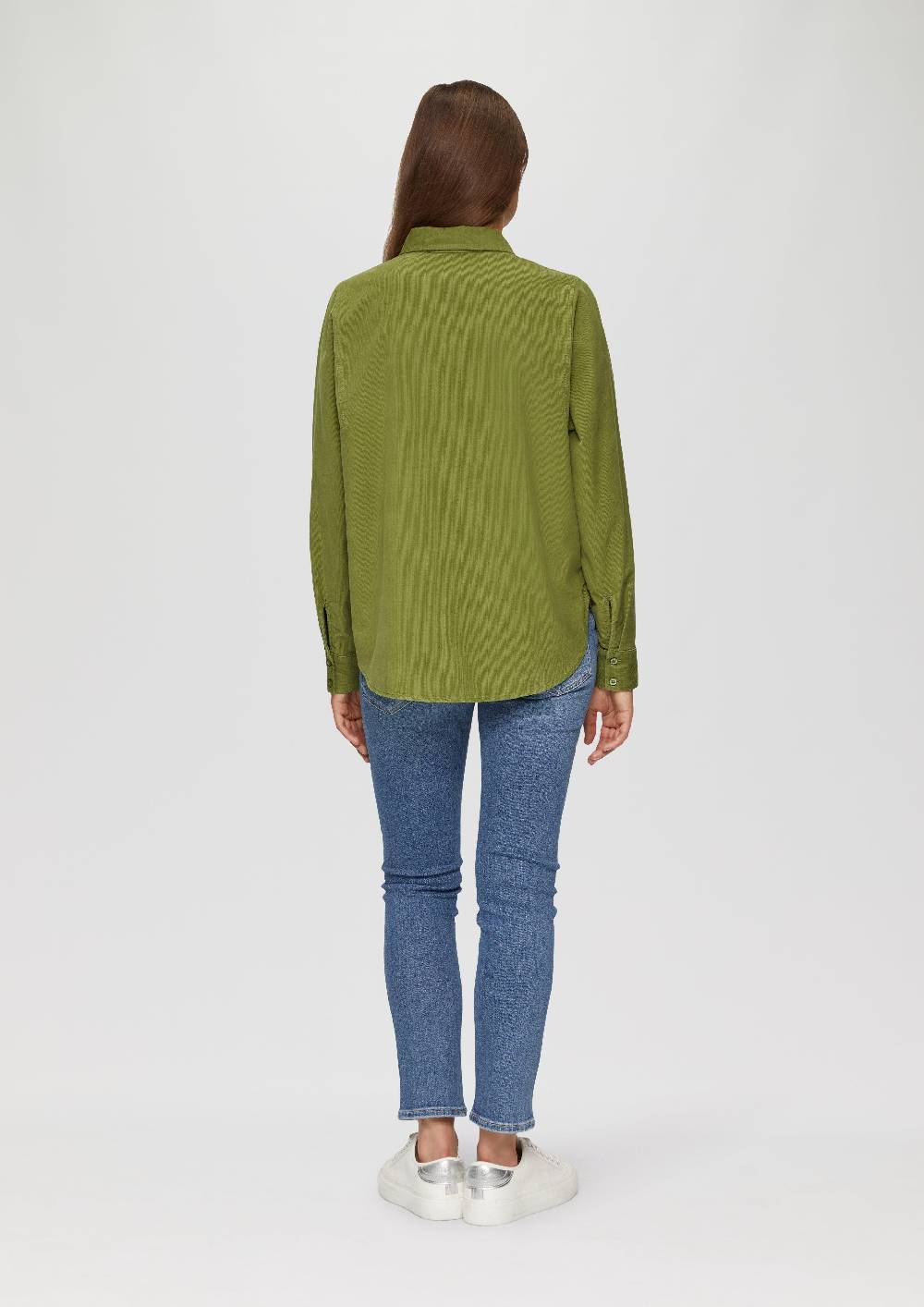 S.Oliver Cordbluse Im Relaxed Fit Mit Naht-Details