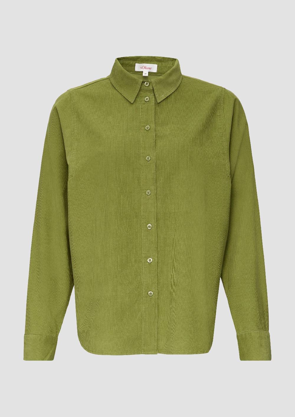 S.Oliver Cordbluse Im Relaxed Fit Mit Naht-Details