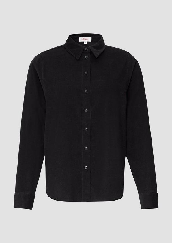 s.Oliver Cordbluse im Relaxed Fit mit Naht-Details
