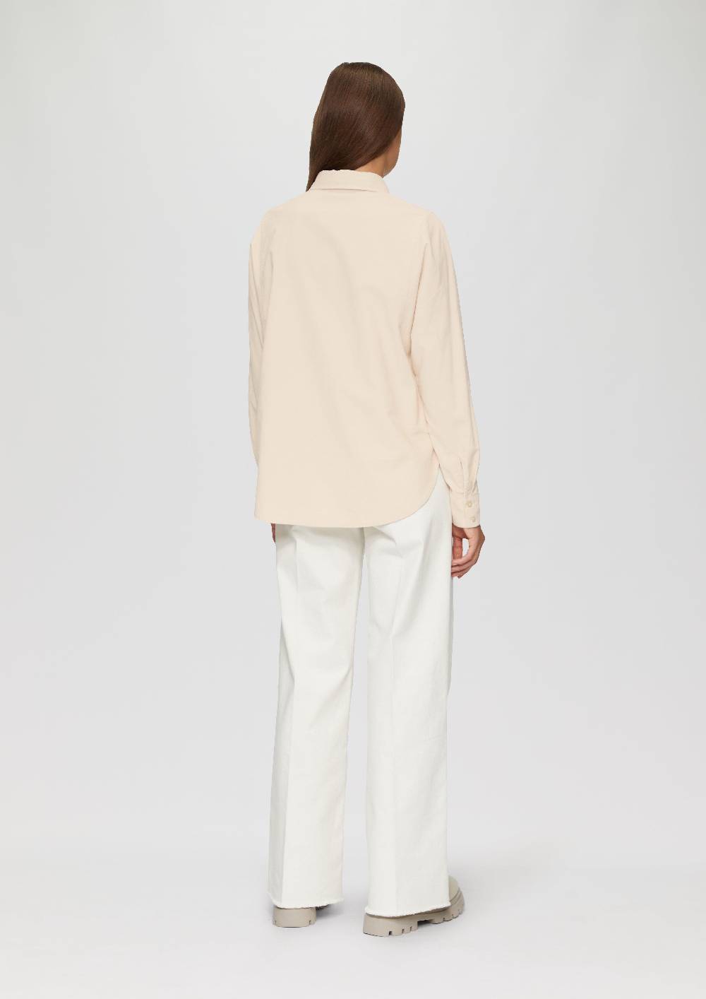 S.Oliver Cordbluse Im Relaxed Fit Mit Naht-Details