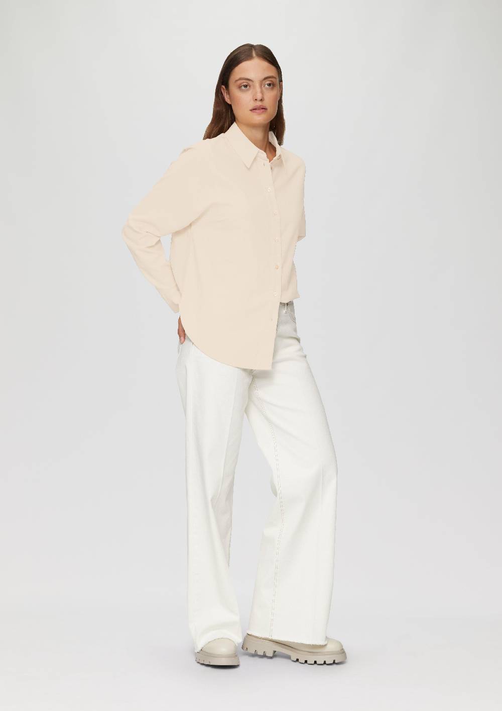 S.Oliver Cordbluse Im Relaxed Fit Mit Naht-Details