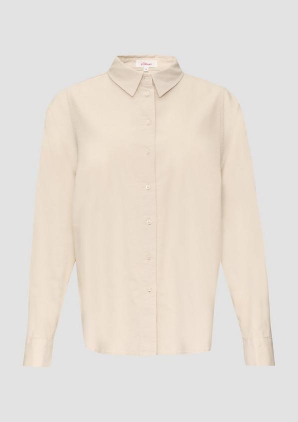 s.Oliver Cordbluse im Relaxed Fit mit Naht-Details
