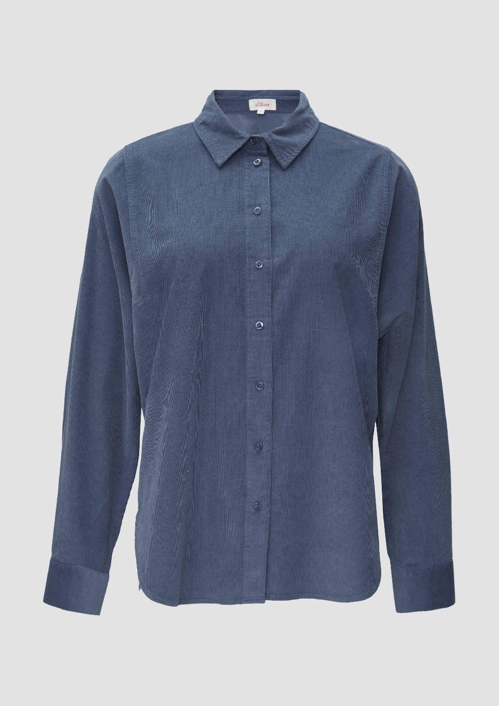 S.Oliver Cordbluse Im Relaxed Fit Mit Naht-Details