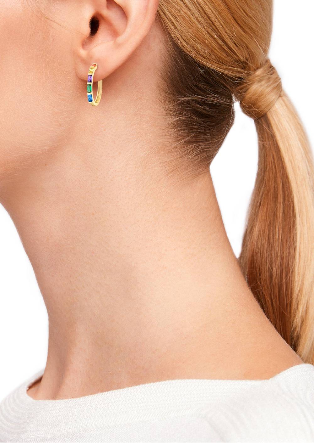 S.Oliver Creolen Mit Bunten Zirkoniasteinen