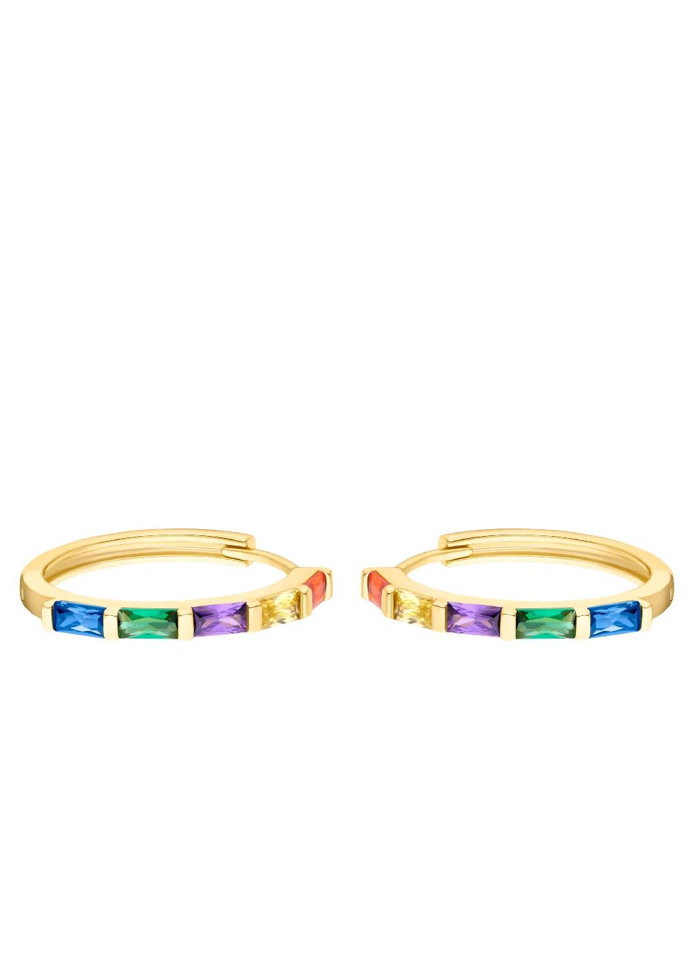 S.Oliver Creolen Mit Bunten Zirkoniasteinen