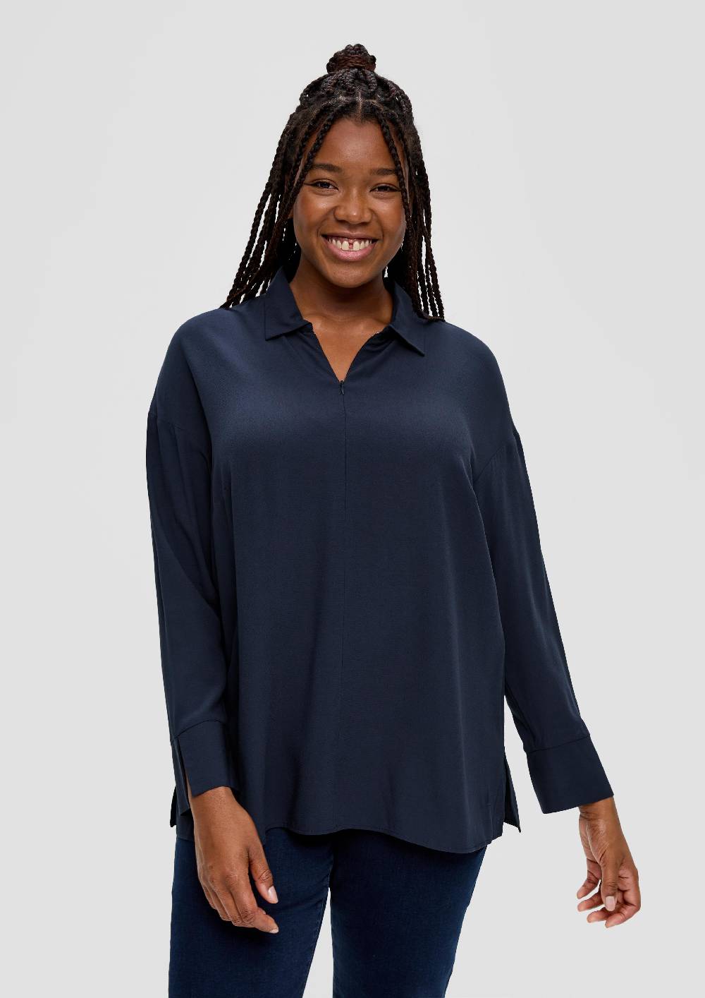 S.Oliver Crêpe-Bluse Aus Viskose